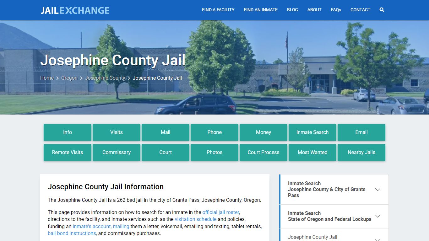 Josephine County Jail, OR Inmate Search, Information